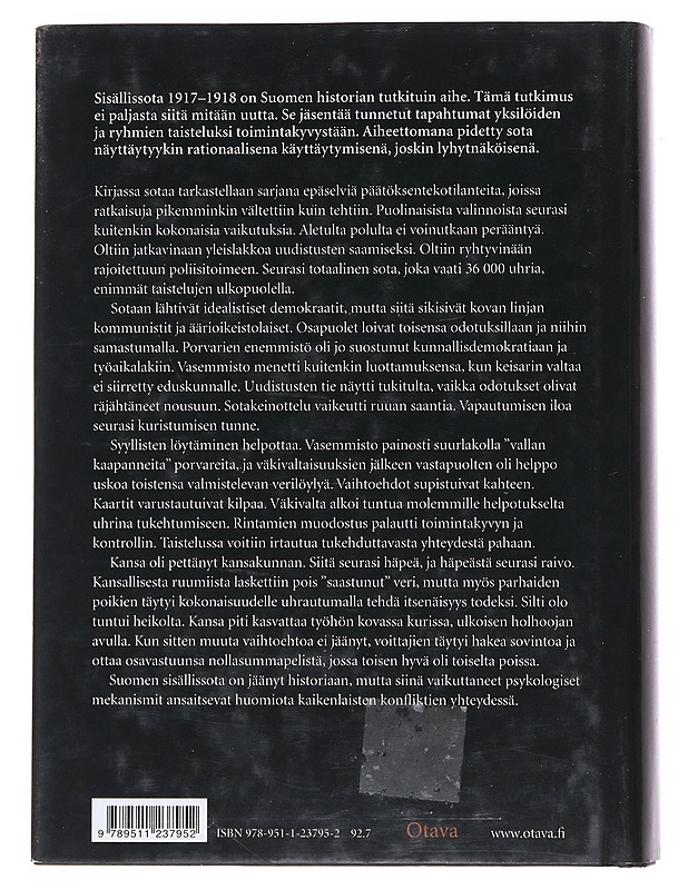 Sisällissodan psykohistoria - Siltala, Juha - Historiakirjat - 10105531898 - 1