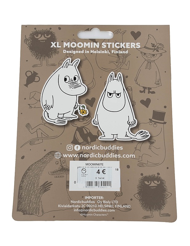 NORDIC BUDDIES XL Moomin tarrat, 2 kpl - Askartelu - 10105532066 - 1
