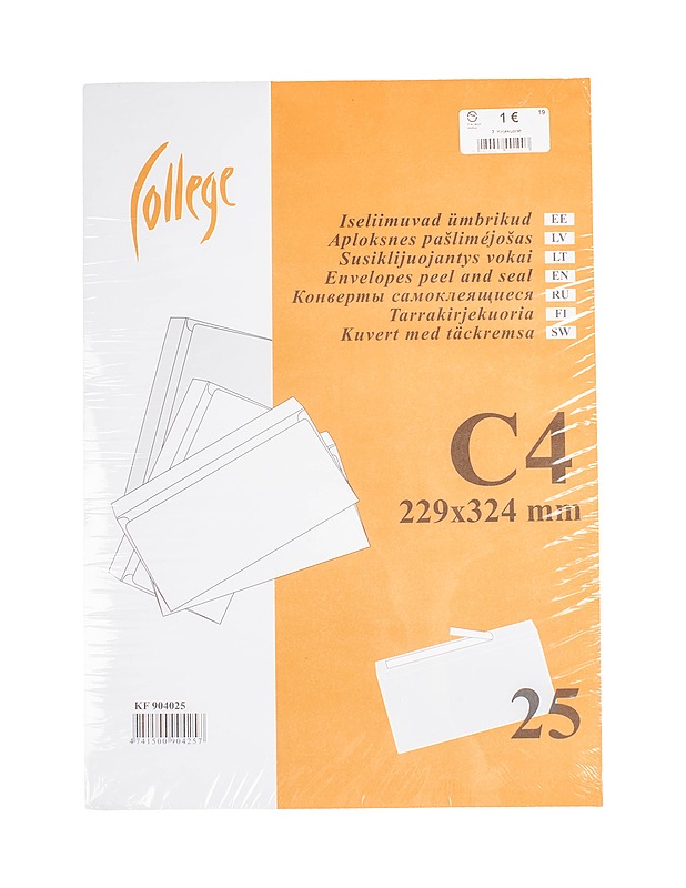 COLLEGE C4 kirjekuori, 25 kpl - Askartelu - 10105532101 - 0