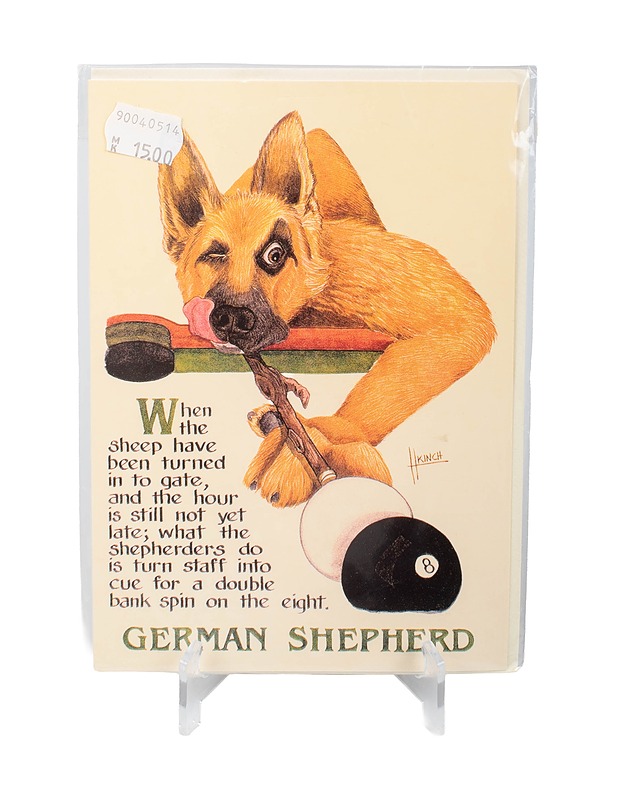 OTTER HOUSE German Shepherd Cue onnittelukortti