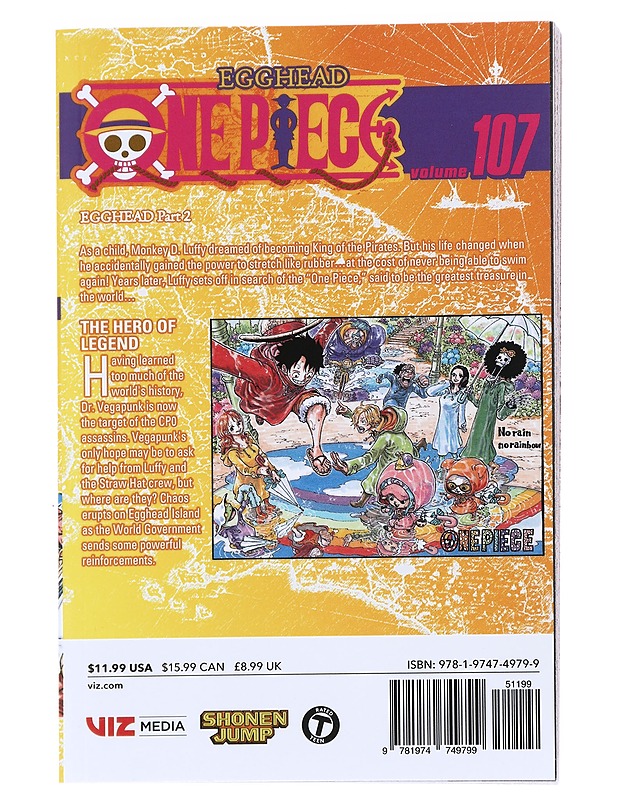 One piece. Vol. 107, The hero of legend - Oda, Eiichiro - Sarjakuvat - 10105532247 - 1