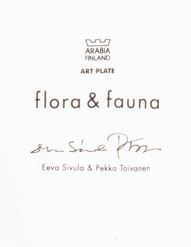ARABIA Flora & Fauna seinälautanen - Designsuosikit - 10105532332 - 2