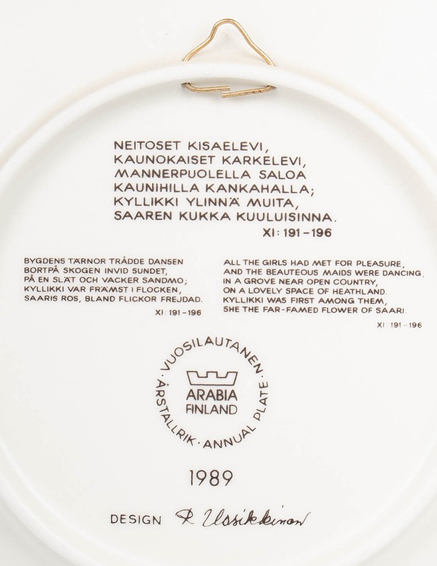 ARABIA kalevala vuosilautanen - 1989 - Designsuosikit - 10105532377 - 2