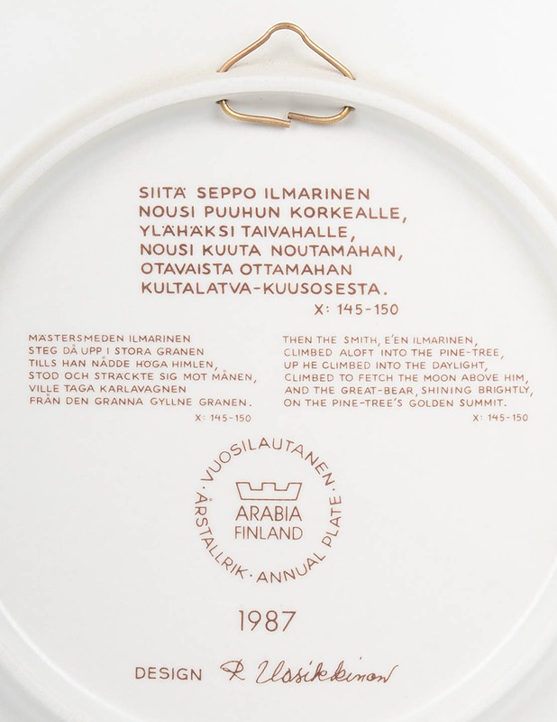 ARABIA Kalevala vuosilautanen - 1987 - Designsuosikit - 10105532384 - 2
