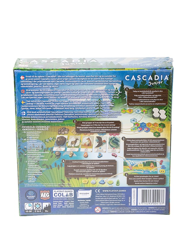 FLATOUT GAMES Cascadia Junior lautapeli - Lasten pelit - 10105532463 - 1