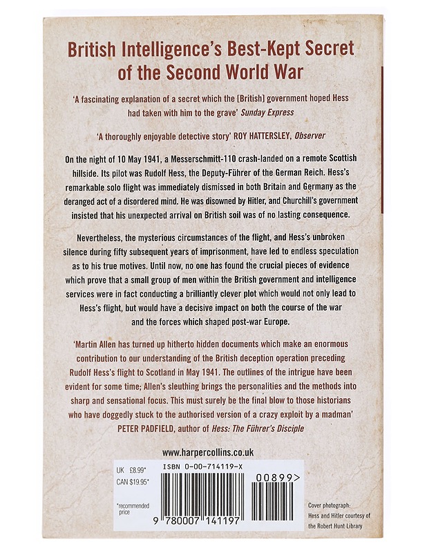 The Hitler/Hess Deception - Martin Allen - Elämäkerrat ja muistelmat - 10105532553 - 1