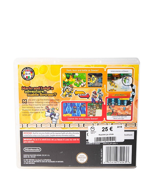 NINTENDO DS Mario & Luigi: Bowser's Inside Story konsolipeli - Konsolit ja konsolipelit - 10105532629 - 1
