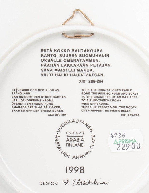 ARABIA Kalevala vuosilautanen 1998 - Designsuosikit - 10105532653 - 2
