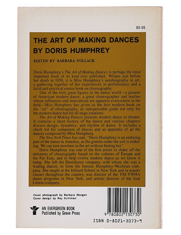 The Art of Making Dances - Doris Humphrey - Harrastekirjat - 10105532716 - 1