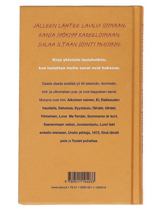 Daada daada - Pyötsiä, Maarit - Musiikki- ja elokuvakirjat - 10105532784 - 1