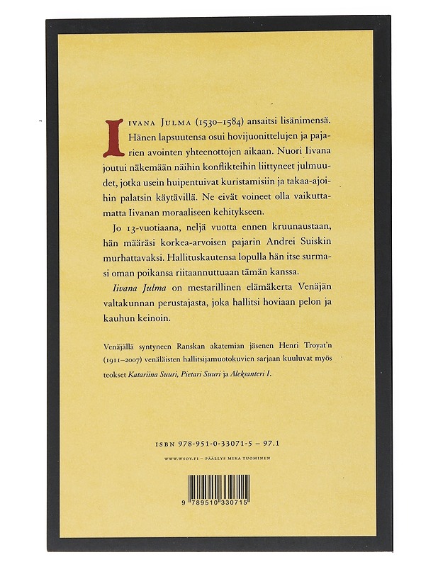 Iivana Julma - Troyat, Henri - Elämäkerrat ja muistelmat - 10105532803 - 1