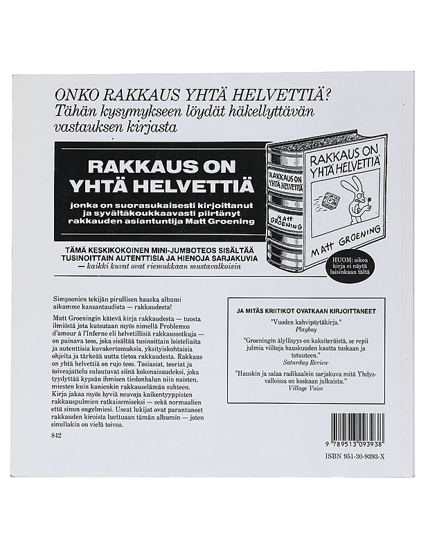 Rakkaus on yhtä helvettiä - Groening, Matt - Sarjakuvat - 10105532902 - 1