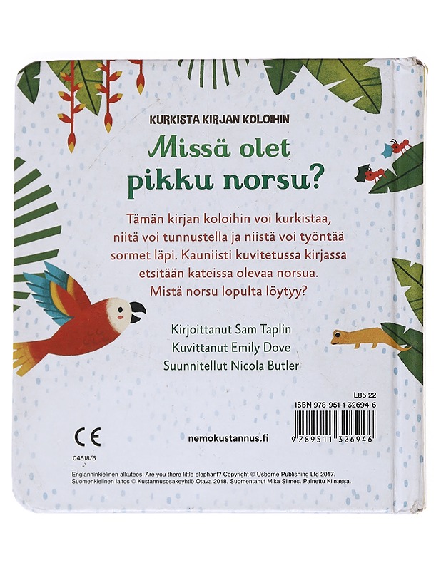 Missä olet pikku norsu? - Taplin, Sam - Lastenkirjat - 10105532956 - 1