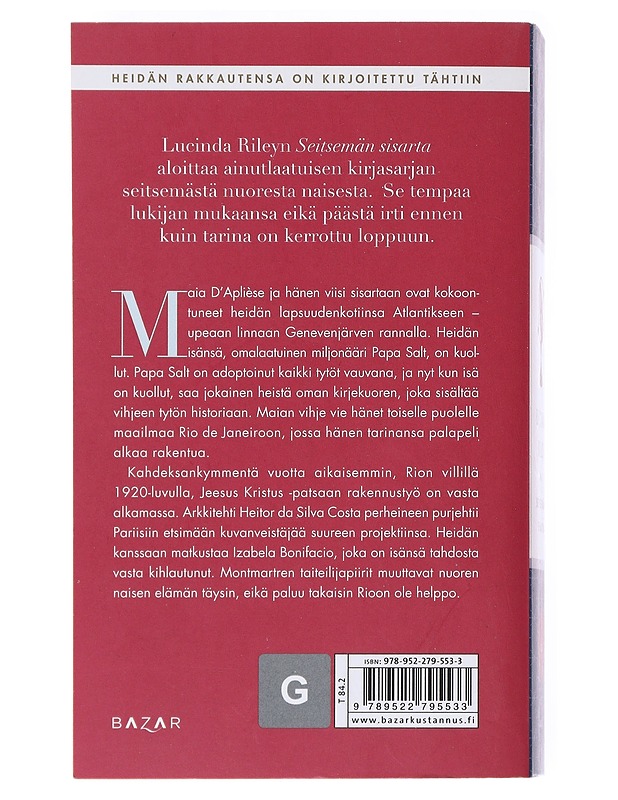 Seitsemän sisart,  Maian tarina - Lucinda Riley - Romaanit ja novellit - 10105533049 - 1