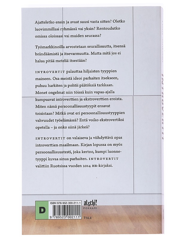 Introvertit : työpaikan hiljainen vallankumous - Jonkman, Linus - Tietokirjat ja oppaat - 10105533105 - 1