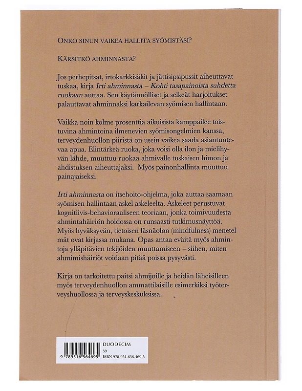 Irti ahminnasta : kohti tasapainoista suhdetta ruokaan - Keski-Rahkonen, Anna - Ruokakirjat - 10105533166 - 1