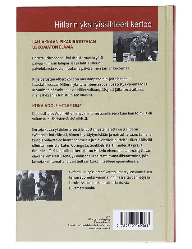 Hitlerin yksityissihteeri kertoo - Albert Zoller - Elämäkerrat ja muistelmat - 10105533255 - 1