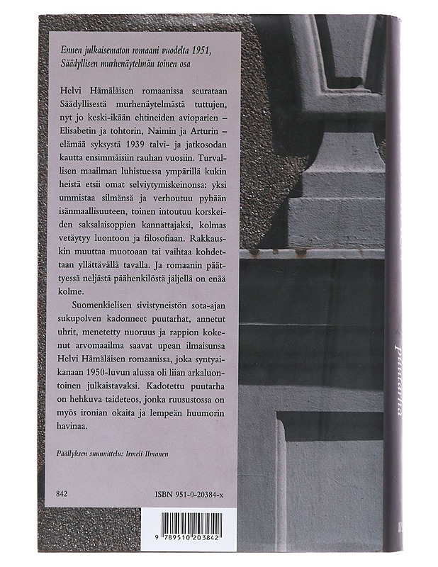 Kadotettu puutarha - Helvi Hämäläinen - Romaanit ja novellit - 10105533282 - 1