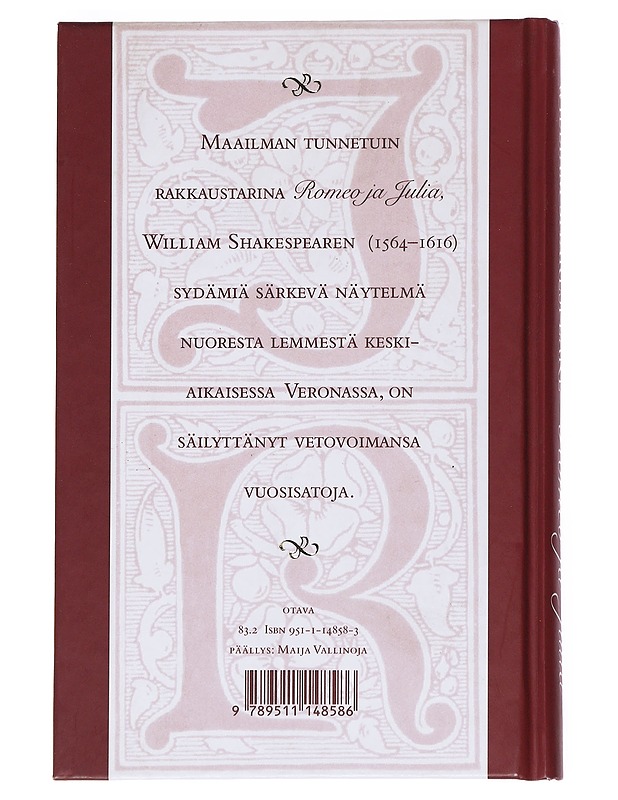 Romeo ja Julia - Shakespeare, William - Romaanit ja novellit - 10105533329 - 1