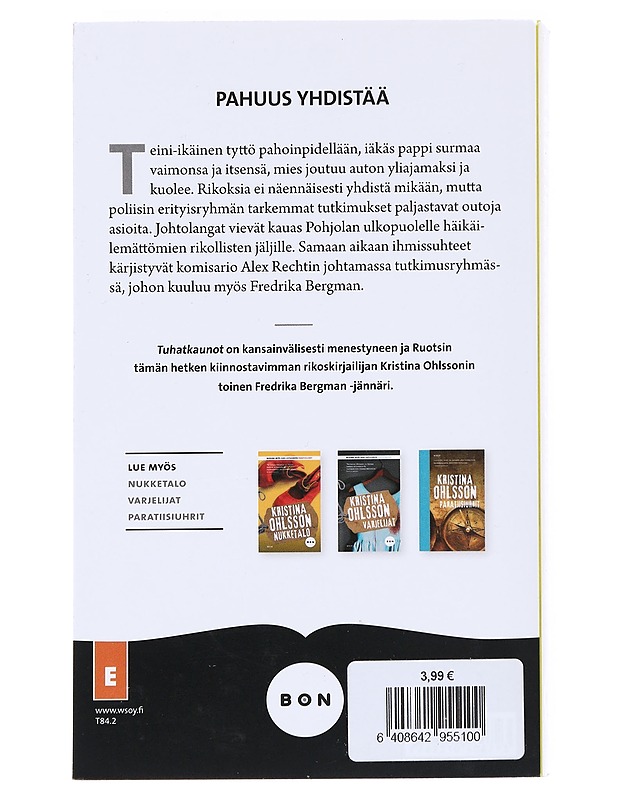 Tuhatkaunot - Ohlsson, Kristina - Jännitys ja dekkarit - 10105533735 - 1