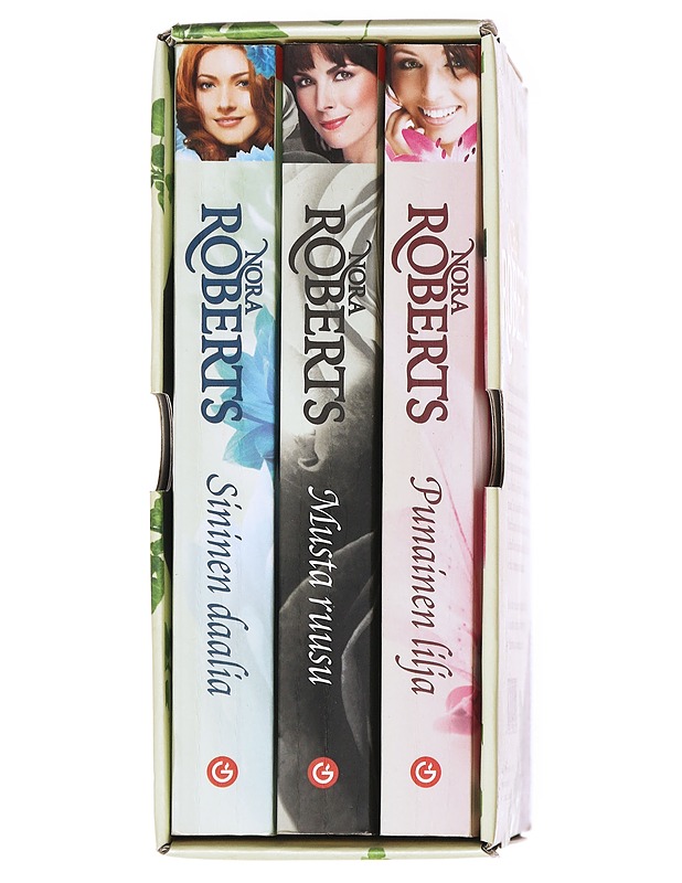 Nora Roberts puutarhatrilogia; Sininen daalia, Musta ruusu ja Punainen lilja  - Romaanit ja novellit - 10105533747 - 2