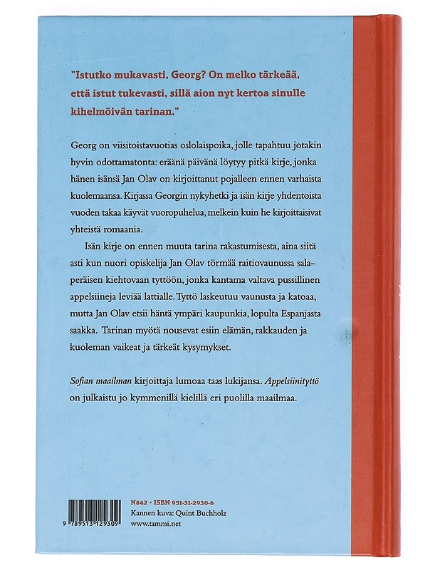 Appelsiinityttö - Jostein Gaarder - Nuorten kirjat - 10105533765 - 1