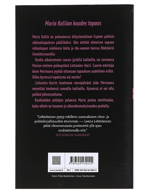 Tuulen puolella - Leena Lehtolainen - Jännitys ja dekkarit - 10105534209 - 1