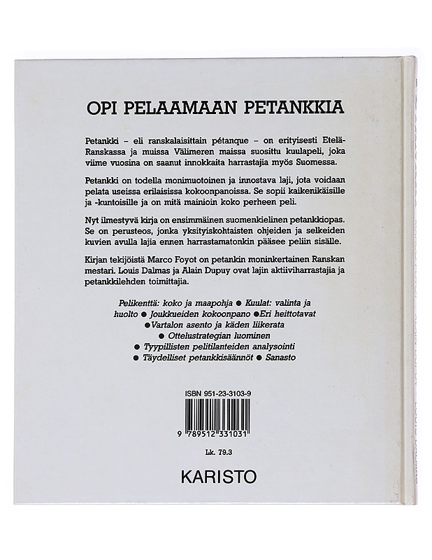 Petankki - Foyot, Marco - Harrastekirjat - 10105534359 - 1