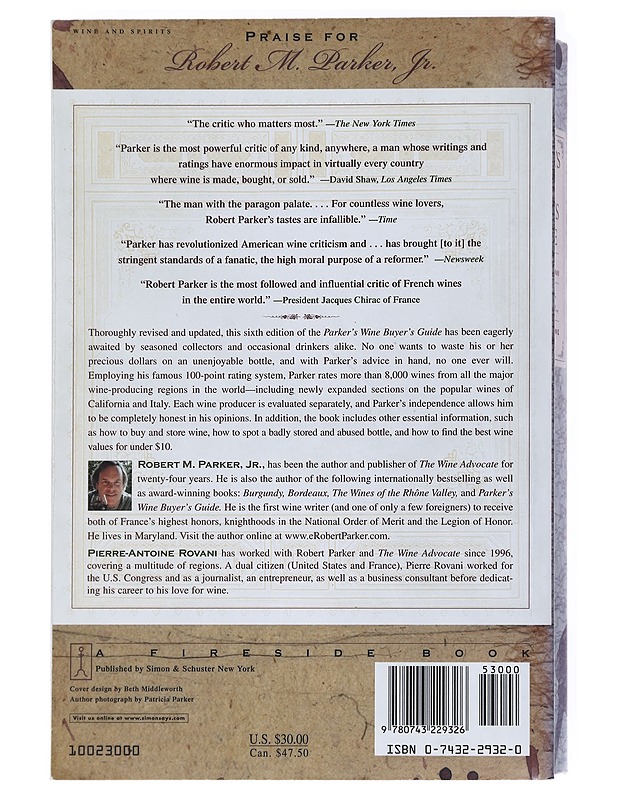 Parker's Wine Buyer's Guide - Robert M. Parker, JR - Harrastekirjat - 10105534481 - 1