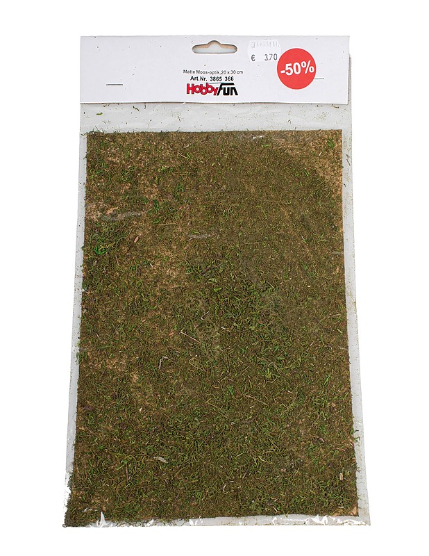 HOBBY FUN Matte Moos-Optik viher/sammalpinta, 20x30 cm - Askartelu - 10105534484 - 0
