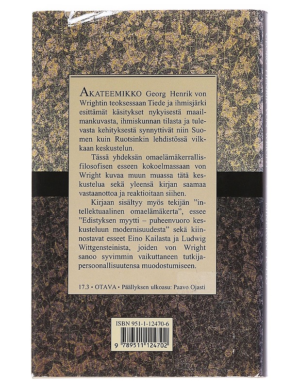 Minervan pöllö : esseitä vuosilta 1987-1991 - Georg Henrik von Wright - Tietokirjat - 10105534572 - 1