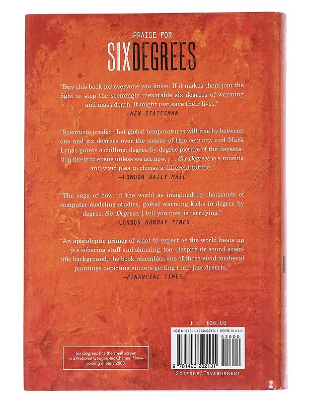 Six degrees : our future on a hotter planet - Mark Lynas - Tietokirjat ja oppaat - 10105534570 - 1