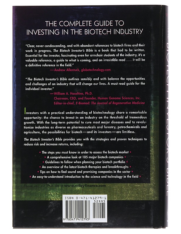 The biotech investor's bible - George Wolff - Tietokirjat ja oppaat - 10105534578 - 1