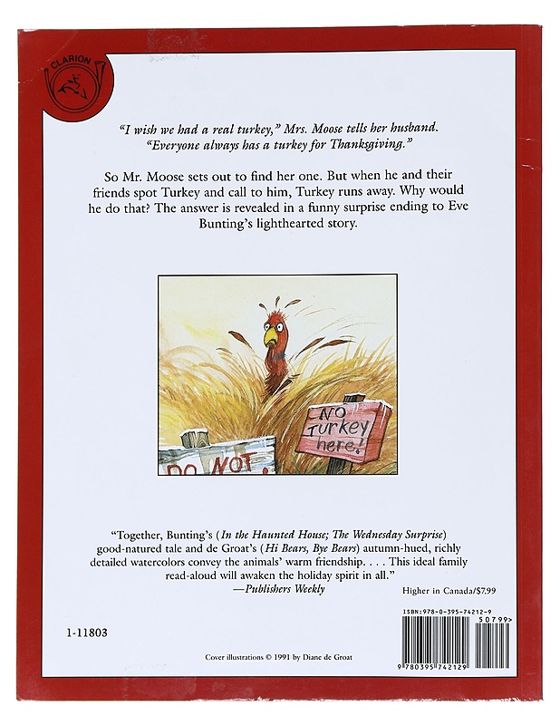 A Turkey For Thanksgiving - Eve Bunting - Lastenkirjat - 10105534658 - 1