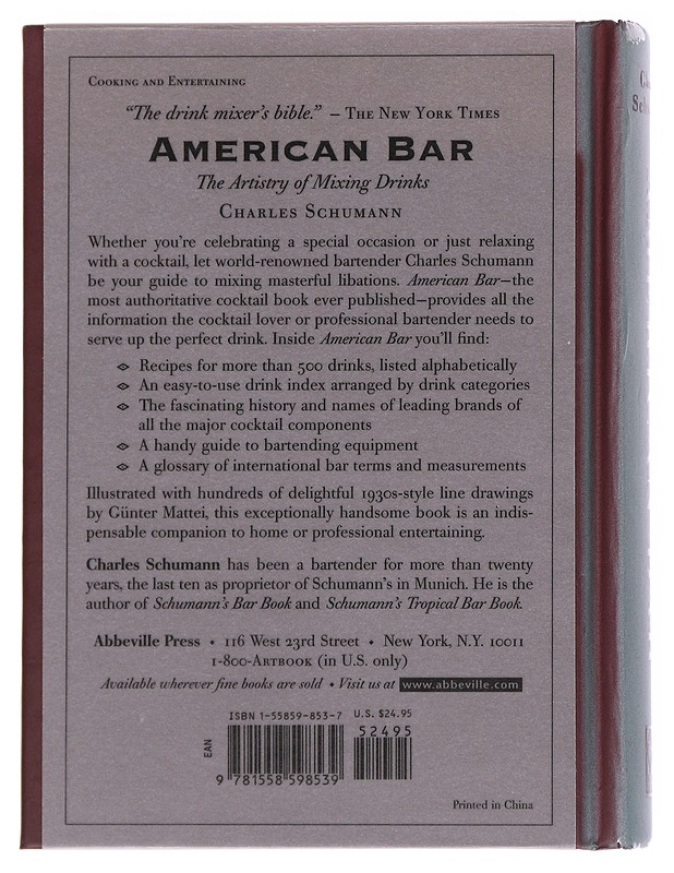 American Bar - Schumann, Charles - Tietokirjat ja oppaat - 10105534811 - 1