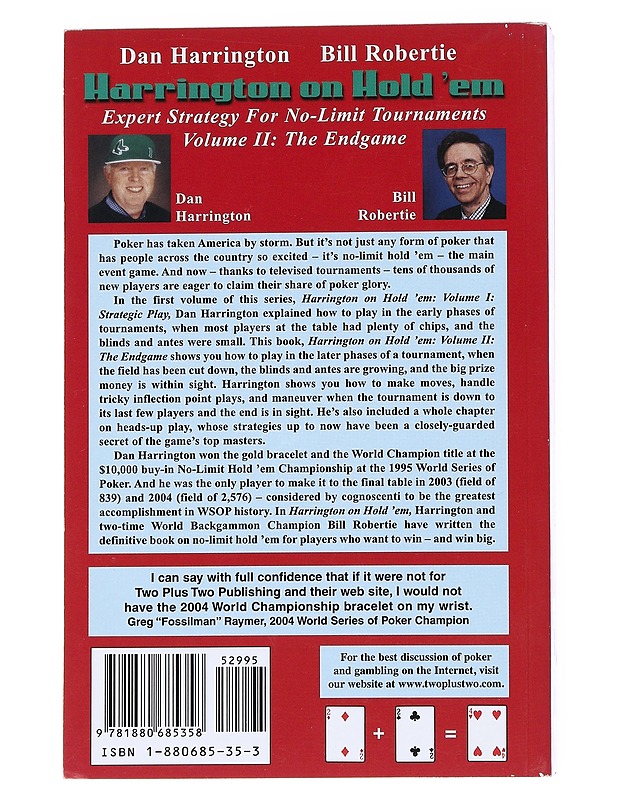 Harrington on Hold 'em : Volume 2 The Endgame - Harrington, Dan - Tietokirjat ja oppaat - 10105534847 - 1