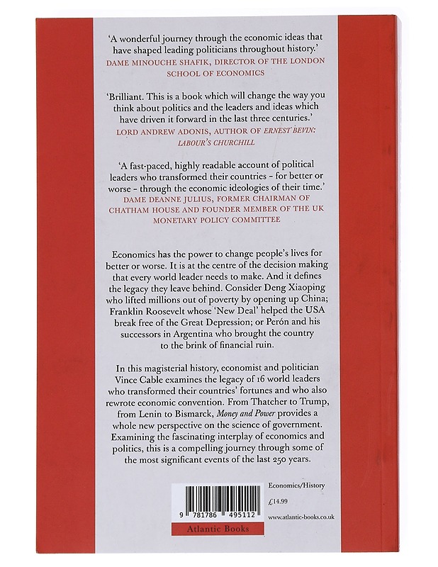 Money and Power - Vince Cable - Historiakirjat - 10105534883 - 1
