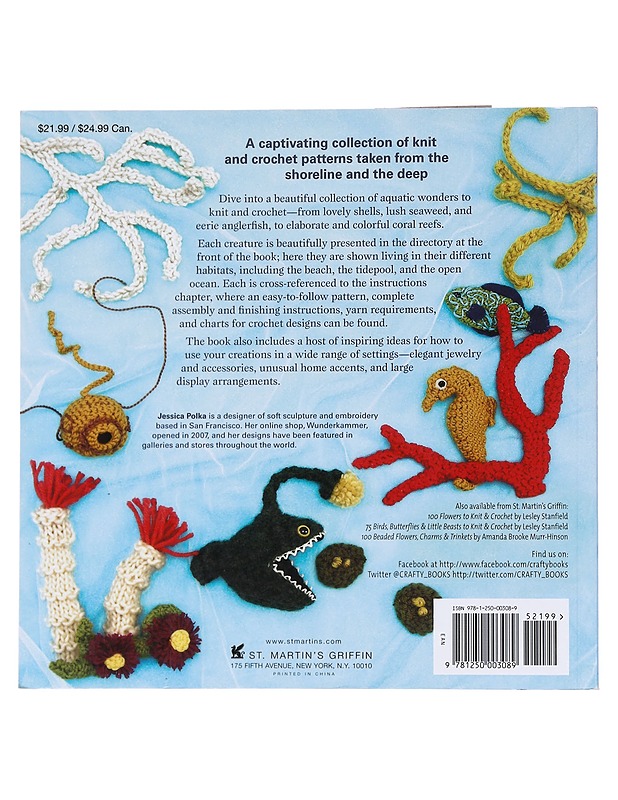 75 Seashells, Fish, Coral & colorful marine life to knit & crochet - Jessica Polka - Harrastekirjat - 10105535025 - 1