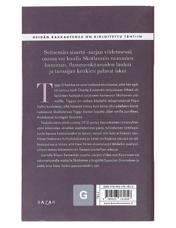 Kuun sisar : Tiggyn tarina - Riley, Lucinda - Romaanit ja novellit - 10105535213 - 1