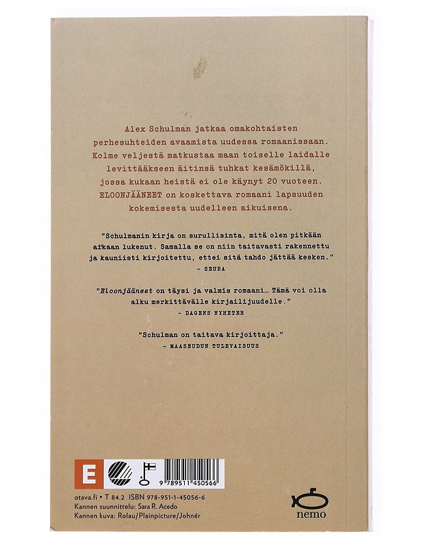 Eloonjääneet - Schulman, Alex - Romaanit ja novellit - 10105535236 - 1