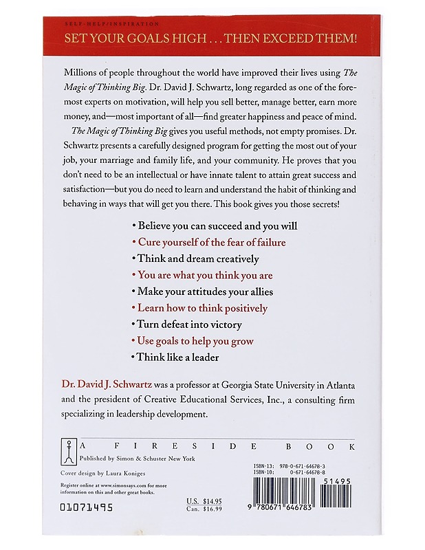 The Magic Of Thinking Big - David J. Schwartz - Tietokirjat ja oppaat - 10105535274 - 1
