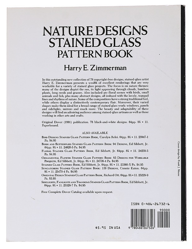 Nature designs stained glass pattern book - Harry E. Zimmerman - Tietokirjat ja oppaat - 10105535354 - 1