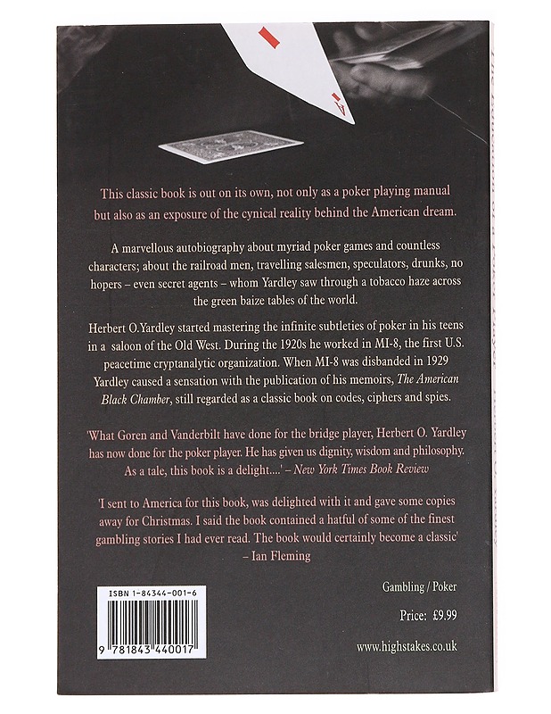 The education of poker player: including where and how one learns to win - Yardley, Herbert O. - Elämäkerrat ja muistelmat - 10105535463 - 1