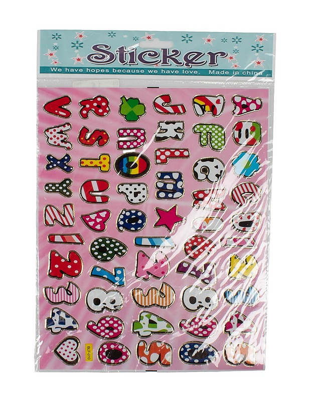 STICKER aakkoset tarrat, 1kpl - Askartelu - 10105535481 - 0
