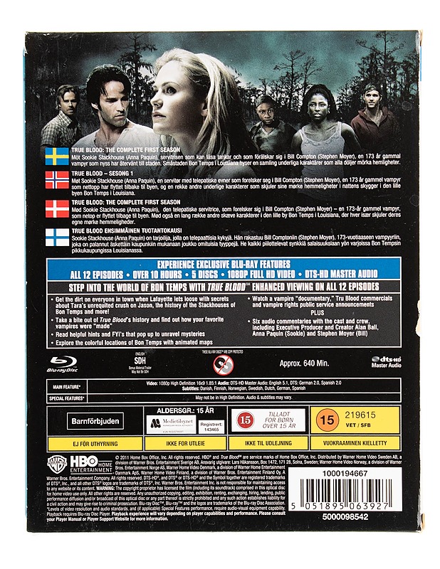 True Blood, Season 1 - Blu-ray - Blu-ray-levyt - 10105535488 - 1