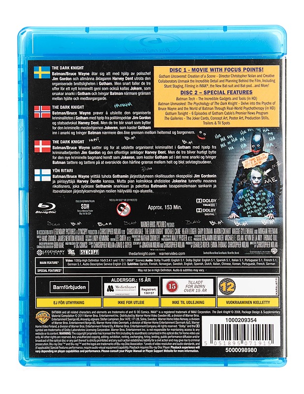 The Dark Knight - Blu-ray - Blu-ray-levyt - 10105535522 - 1