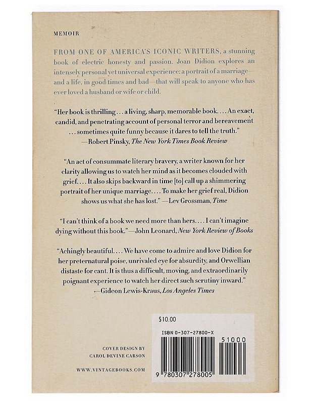 The Year of magical thinking - Didion, Joan - Taide- ja kulttuurikirjat - 10105535529 - 1