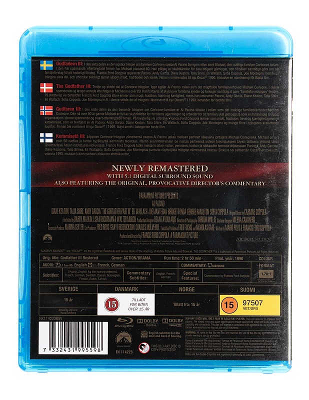 The Godfather III - Blu-ray - Blu-ray-levyt - 10105535525 - 1