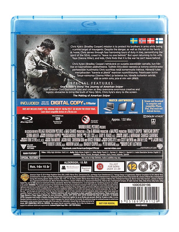 American sniper - Blu-ray - Blu-ray-levyt - 10105535542 - 1