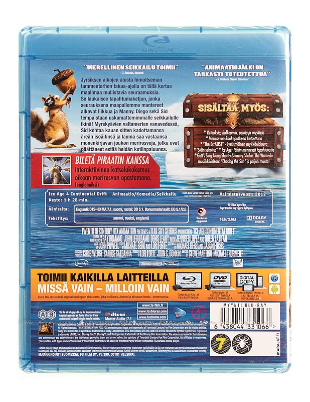 Ice Age 4: Mannerten mullistus - Blu-ray - Blu-ray-levyt - 10105535561 - 1